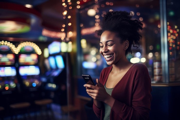 স্মার্টফোনে bet24 তিন পত্তি গেম খেলার দৃশ্য